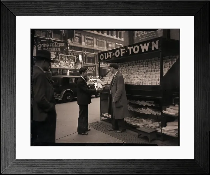 Framed Print : Out-Of-Towner Newsstand Framed Print : Out-Of-Towner Newsstand