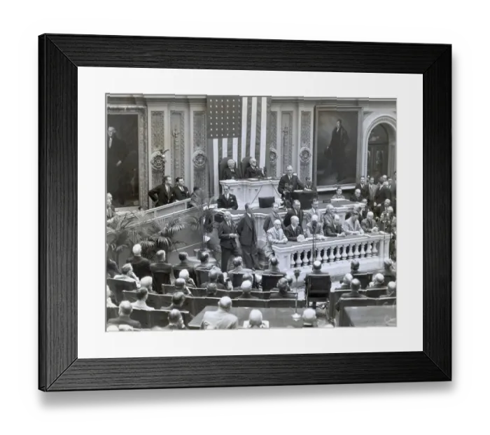 Framed Print : FDR Delivers Bonus Bill Veto Framed Print : FDR Delivers Bonus Bill Veto