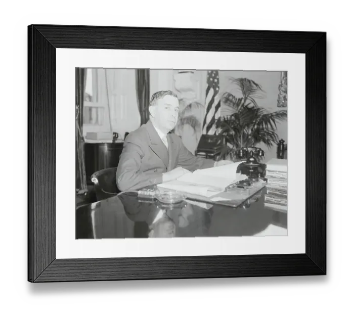 Framed Print : Dennis Chavez at Work in His Office Framed Print : Dennis Chavez at Work in His Office