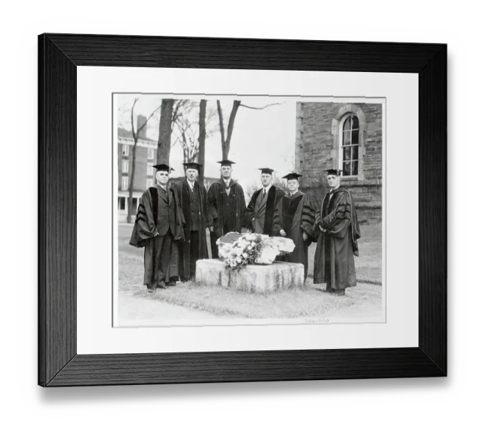 Framed Print : Robert McCormick with Others- Cap and Gown Framed Print : Robert McCormick with Others- Cap and Gown