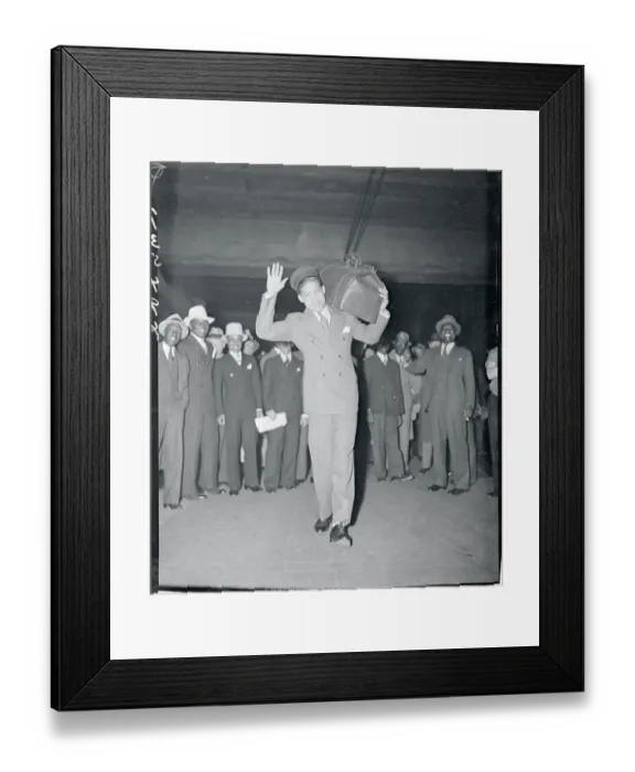 Framed Print : Joe Louis Carrying His Luggage Framed Print : Joe Louis Carrying His Luggage