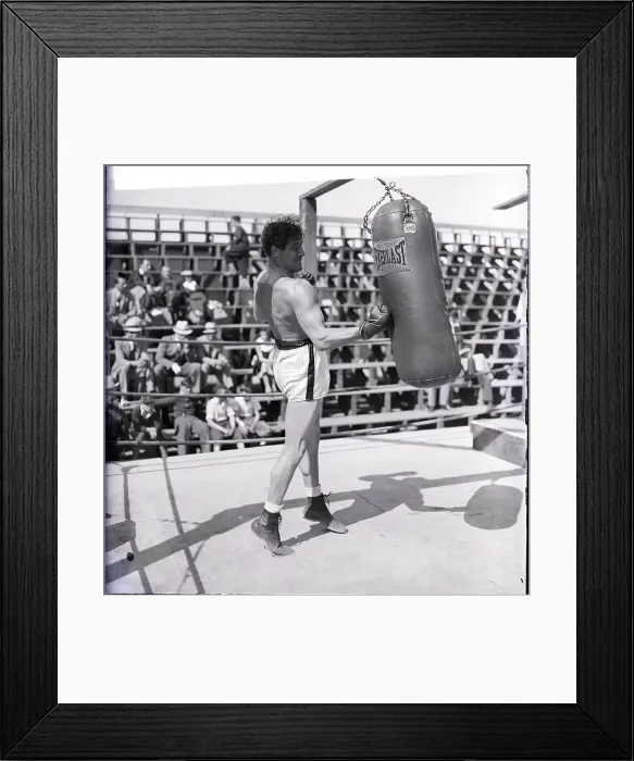 Framed Print : Max Baer Punching Bag Framed Print : Max Baer Punching Bag