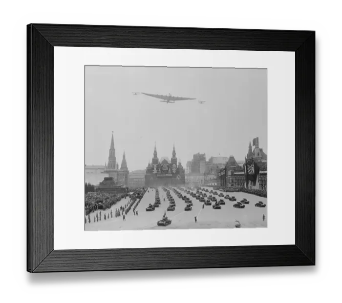 Framed Print : Planes Flying over May Day Parade Framed Print : Planes Flying over May Day Parade