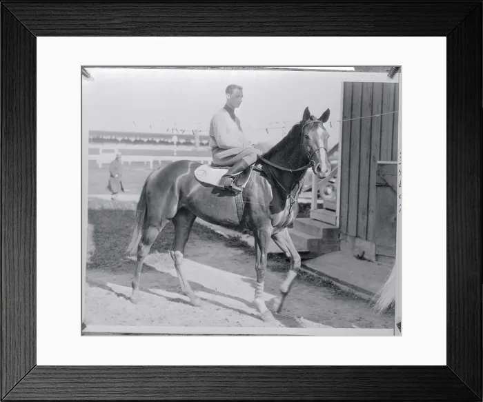 Framed Print : Jockey Eddie Arcaro Sitting on Nellie Flag Framed Print : Jockey Eddie Arcaro Sitting on Nellie Flag