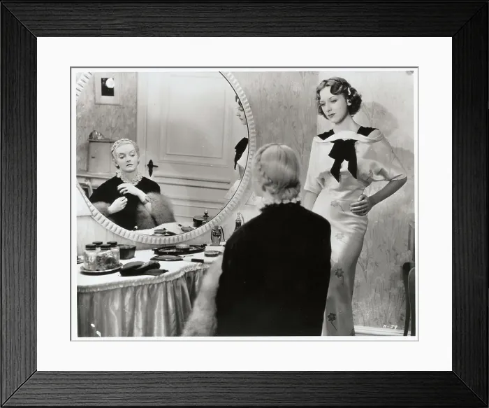 Framed Print : Bette Davis Looking in Mirror Framed Print : Bette Davis Looking in Mirror