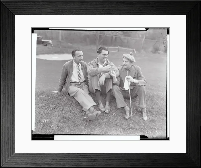 Framed Print : Max Scmeling with Trainer and Manager