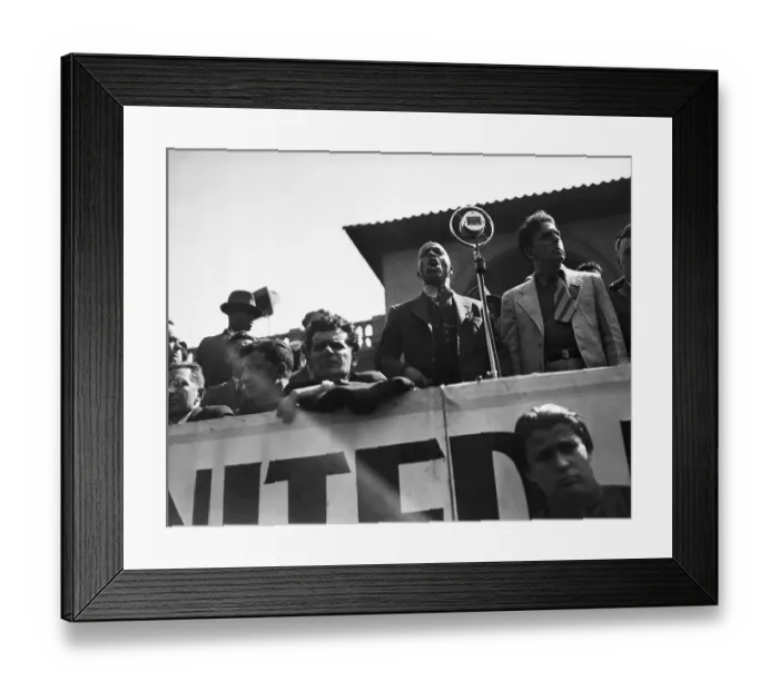 Framed Print : Father Divine Addressing Crowd at May Day Gathering Framed Print : Father Divine Addressing Crowd at May Day Gathering