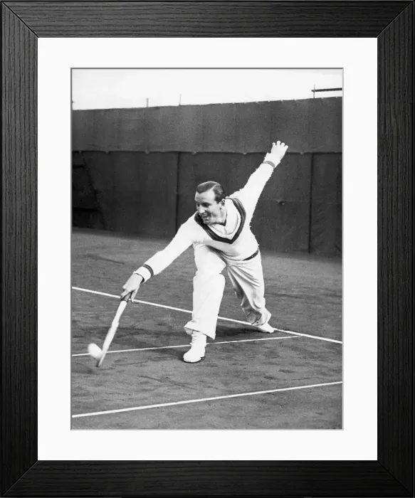 Framed Print : Fred Perry Defending His Title Framed Print : Fred Perry Defending His Title