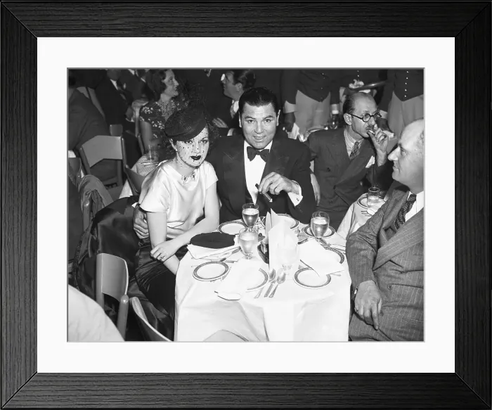 Framed Print : Jack Dempsey and Wife at Night Club Framed Print : Jack Dempsey and Wife at Night Club
