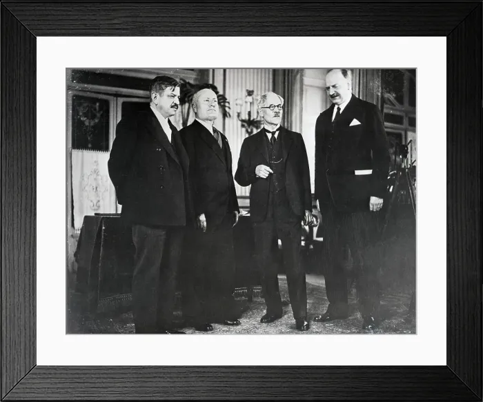 Framed Print : Premiers At Close Of Stresa Conference