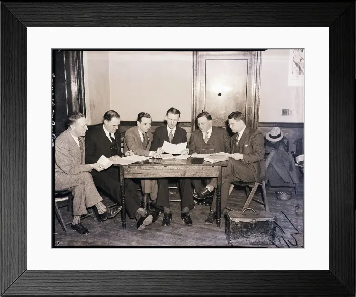 Framed Print : Buy American Campaigners in Office Framed Print : Buy American Campaigners in Office