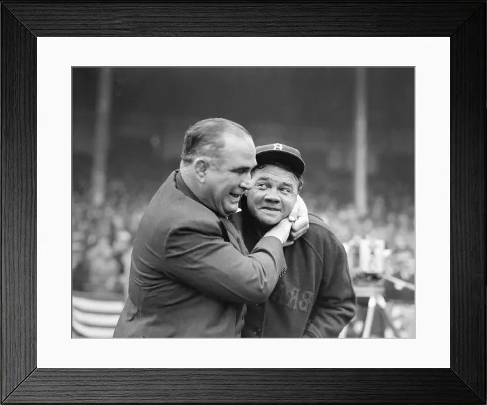 Framed Print : Babe Ruth Hugging Ed Strangler Lewis Framed Print : Babe Ruth Hugging Ed Strangler Lewis