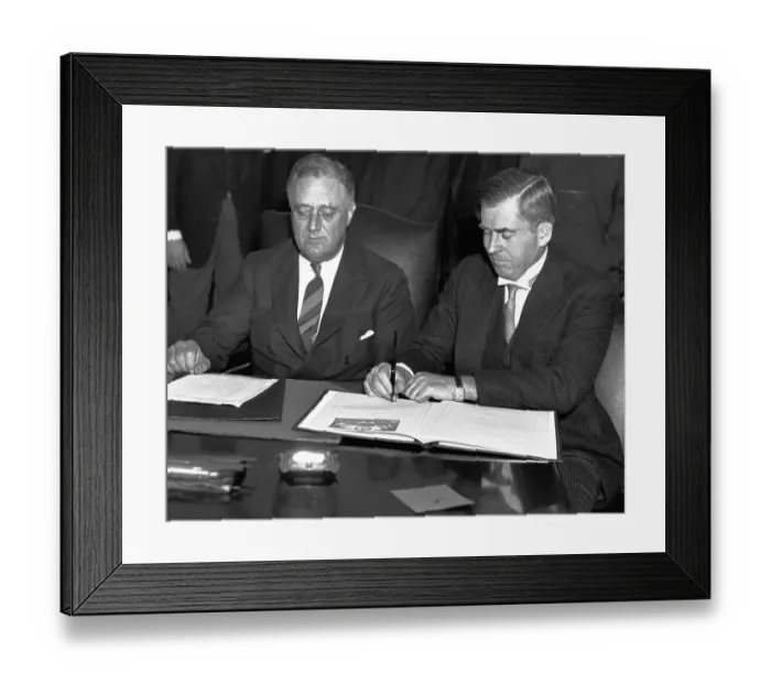 Framed Print : President Roosevelt and Henry Wallace Framed Print : President Roosevelt and Henry Wallace