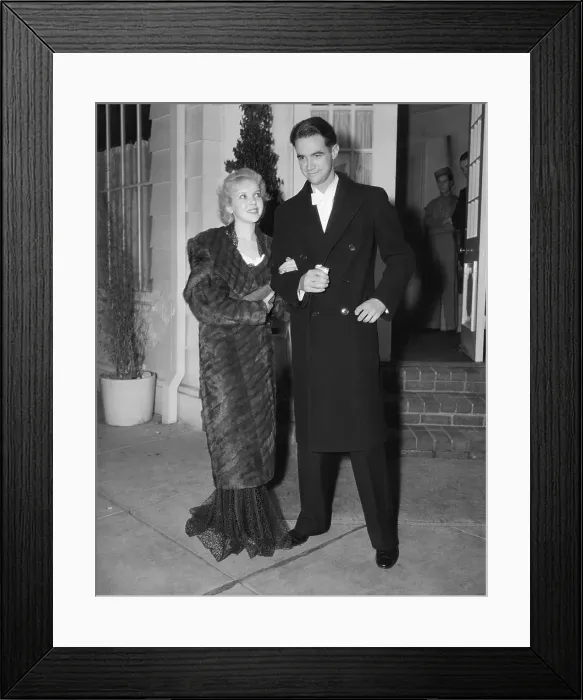 Framed Print : Howard Hughes With Actress Ida Lupino Framed Print : Howard Hughes With Actress Ida Lupino