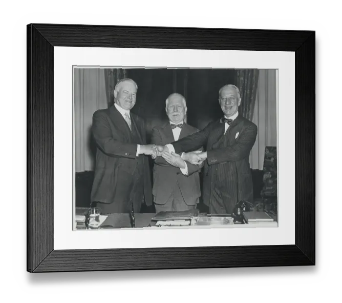 Framed Print : Herbert Hoover, Thomas A. Buckner and Alfred E. Smith Framed Print : Herbert Hoover, Thomas A. Buckner and Alfred E. Smith