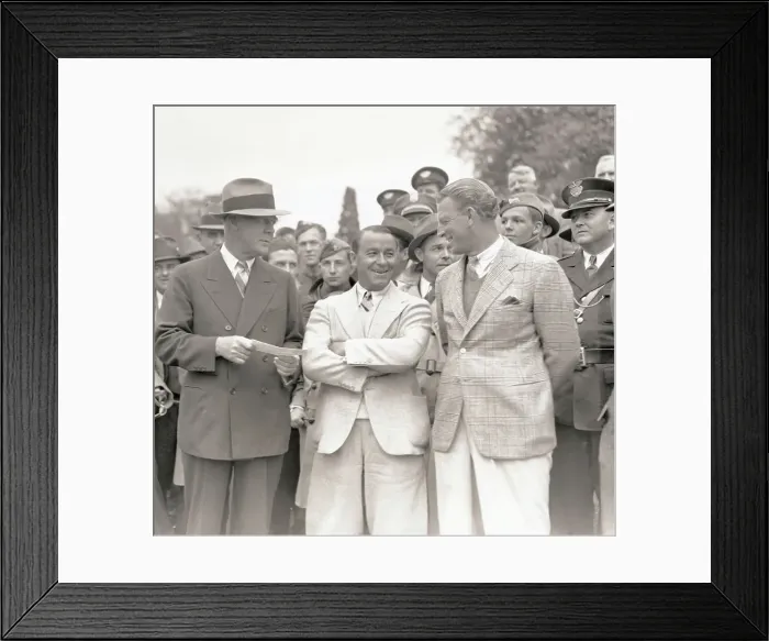 Framed Print : Golfers Receiving Checks at Masters Tournament Framed Print : Golfers Receiving Checks at Masters Tournament