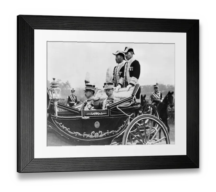 Framed Print : Two Emperors Review Troops In Japan Framed Print : Two Emperors Review Troops In Japan