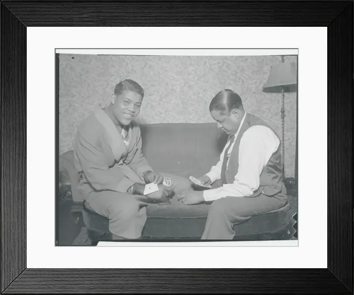 Framed Print : Joe Louis and Julian Black Playing Cards Framed Print : Joe Louis and Julian Black Playing Cards