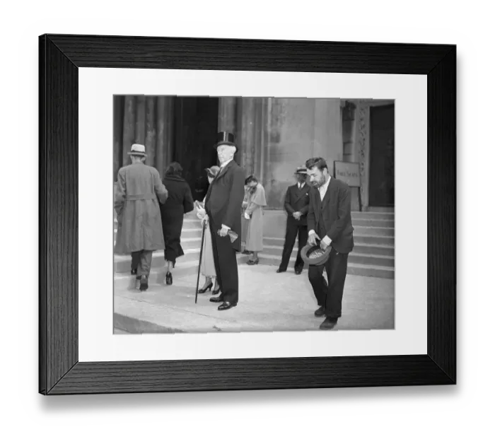 Framed Print : Fashionable Church Crowd Framed Print : Fashionable Church Crowd