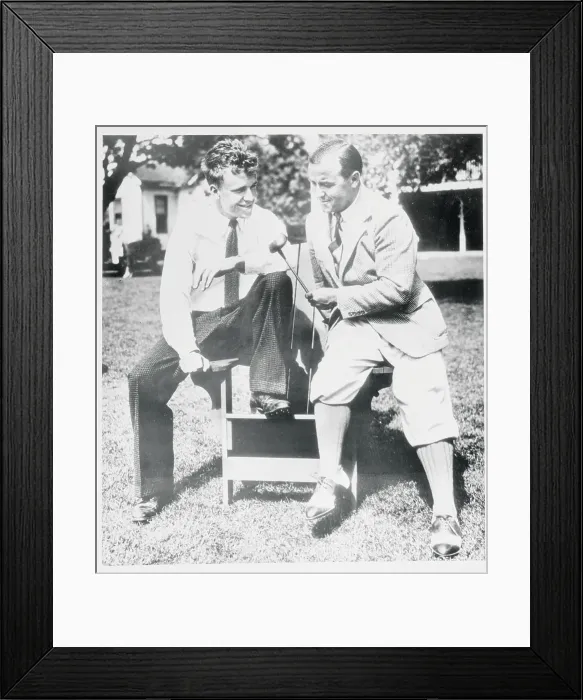 Framed Print : Gene Sarazen with Charlie Yates Framed Print : Gene Sarazen with Charlie Yates