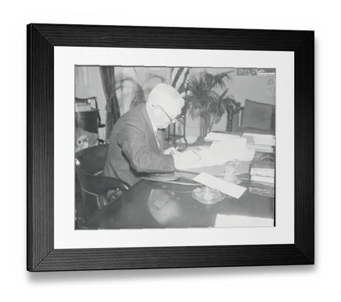 Framed Print : John Garner Signing Bill Framed Print : John Garner Signing Bill