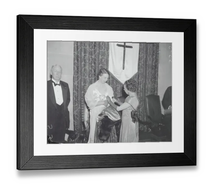 Framed Print : Mrs. Ernest R. Grant Presenting Eleanor Roosevelt with Health Cross Framed Print : Mrs. Ernest R. Grant Presenting Eleanor Roosevelt with Health Cross