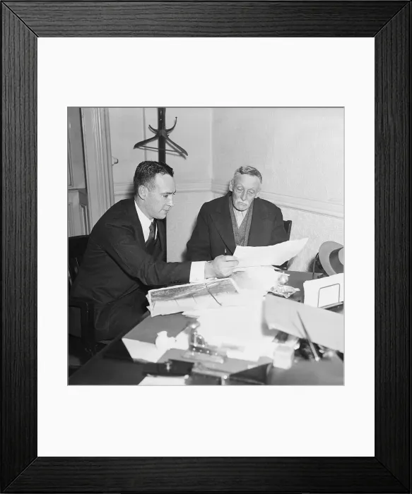 Framed Print : Albert H. Fish And Attorney James Demsey Framed Print : Albert H. Fish And Attorney James Demsey