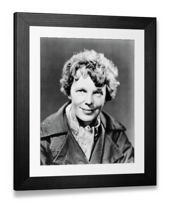 Framed Print : Amelia Earhart Framed Print : Amelia Earhart