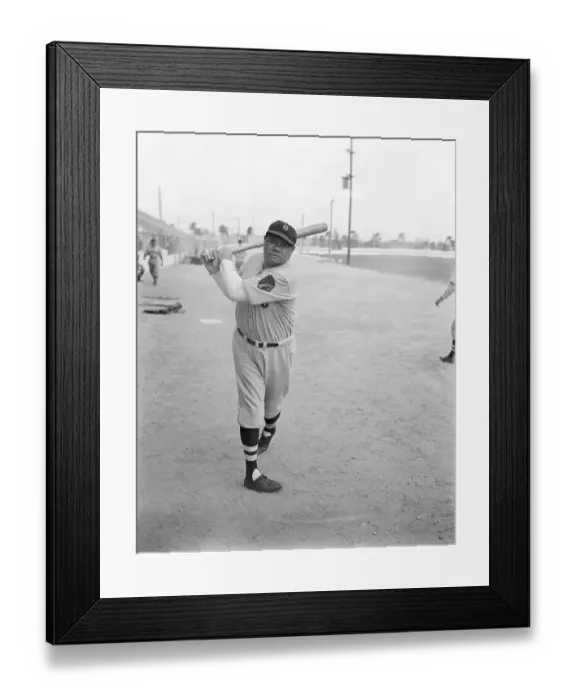 Framed Print : Babe Ruth Holding Baseball Bat Framed Print : Babe Ruth Holding Baseball Bat