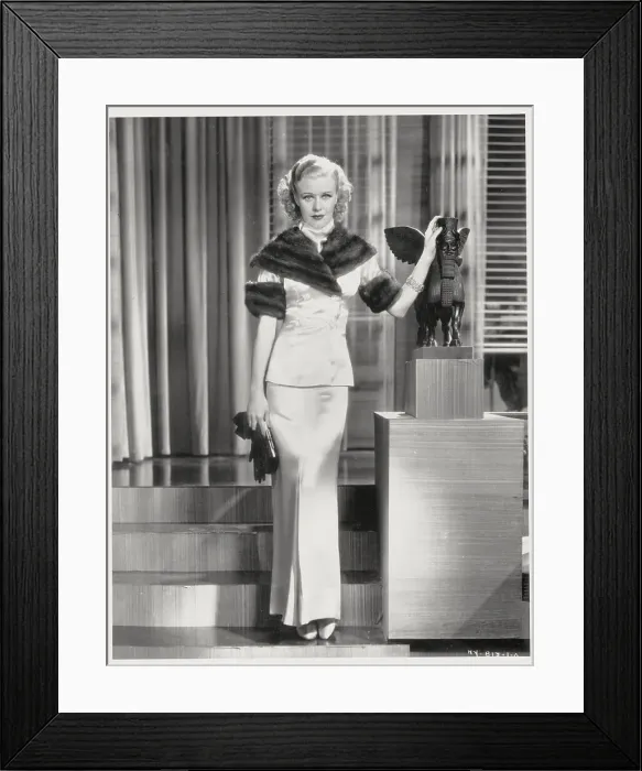 Framed Print : Ginger Rogers Modeling Evening Suit Framed Print : Ginger Rogers Modeling Evening Suit