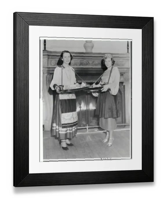 Framed Print : Debutantes Posed as Cigarette Girls Framed Print : Debutantes Posed as Cigarette Girls
