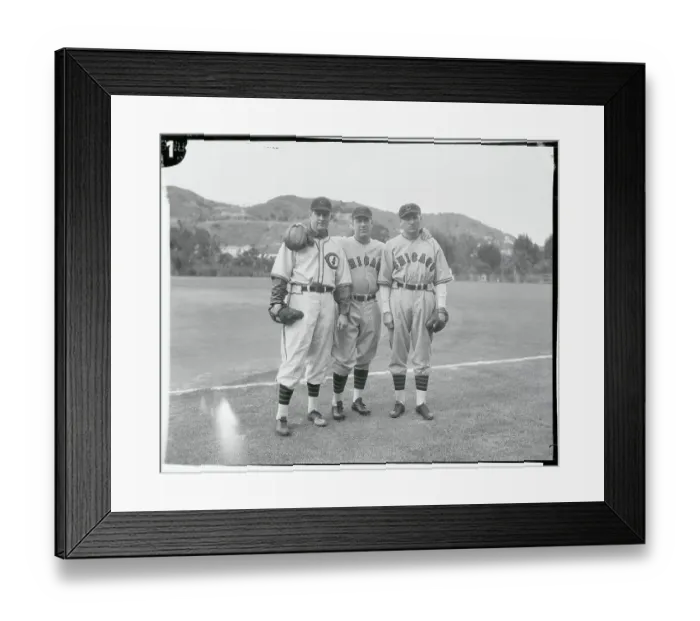 Framed Print : Larry French, Fred Lindstrom, and Charles Grimm Standing Together Framed Print : Larry French, Fred Lindstrom, and Charles Grimm Standing Together