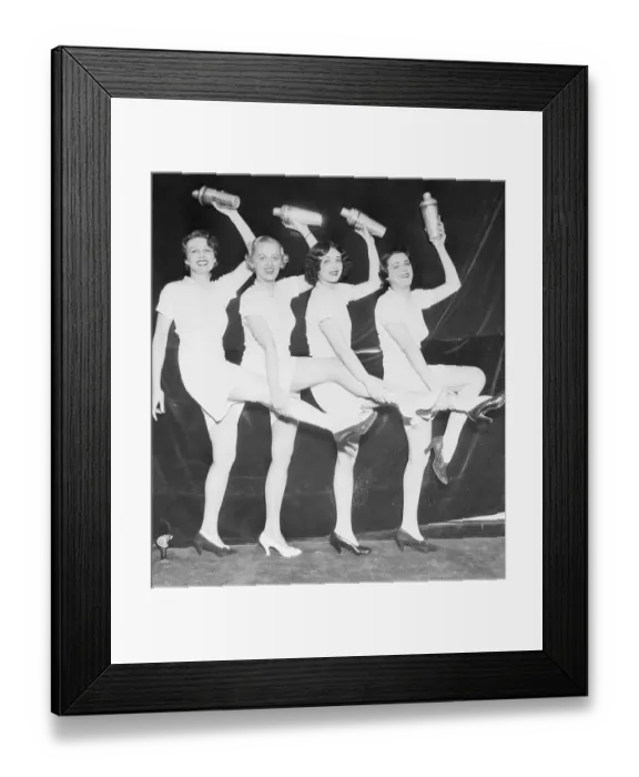 Framed Print : Girls Performing Exercises for Preparing Cocktails Framed Print : Girls Performing Exercises for Preparing Cocktails