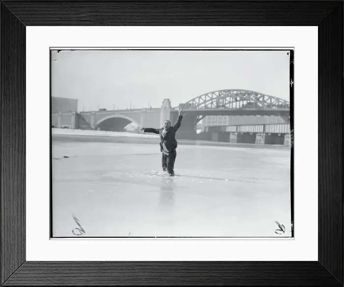 Framed Print : Joseph Braff Falling Through Ice During Experiment Framed Print : Joseph Braff Falling Through Ice During Experiment