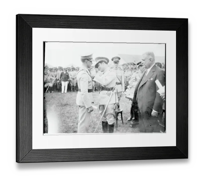 Framed Print : Fulgencio Batista Pinning Wings on Pilot Recruit Framed Print : Fulgencio Batista Pinning Wings on Pilot Recruit