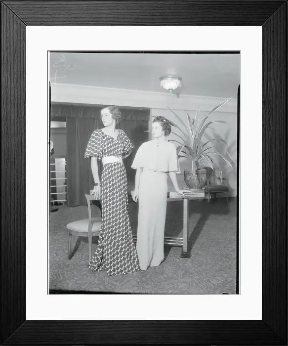 Framed Print : Women Modelling Fashions At Charity Luncheon
