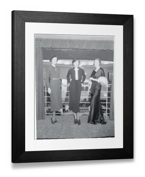 Framed Print : Women Modelling Fashions At Charity Luncheon Framed Print : Women Modelling Fashions At Charity Luncheon
