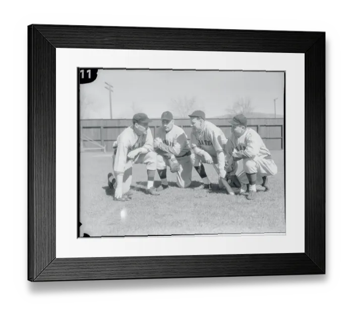Framed Print : Pirate Teammates Huddles Together on the Field Framed Print : Pirate Teammates Huddles Together on the Field