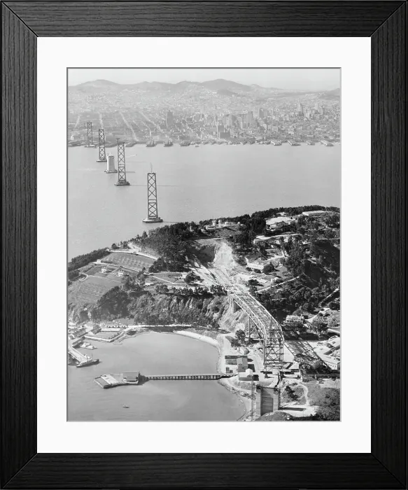 Framed Print : View of San Francisco Bay Area Bridge Destinations Framed Print : View of San Francisco Bay Area Bridge Destinations