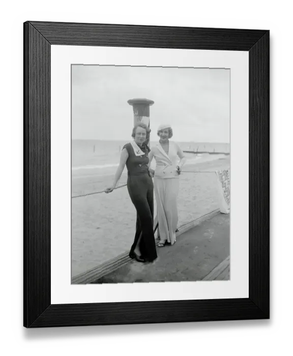 Framed Print : Socialite Women Posing in Modern Fashions Framed Print : Socialite Women Posing in Modern Fashions