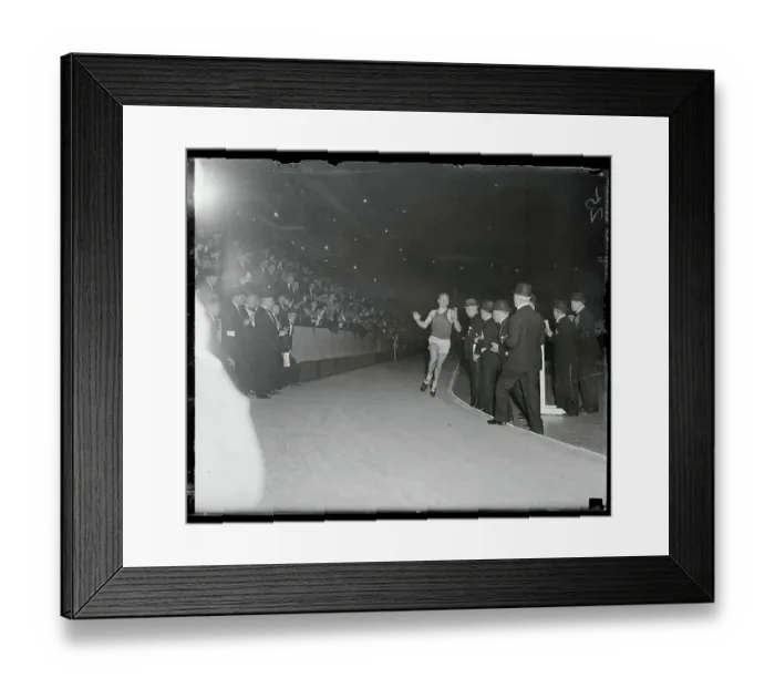 Framed Print : Glenn Cunningham Crossing Finish Line Framed Print : Glenn Cunningham Crossing Finish Line