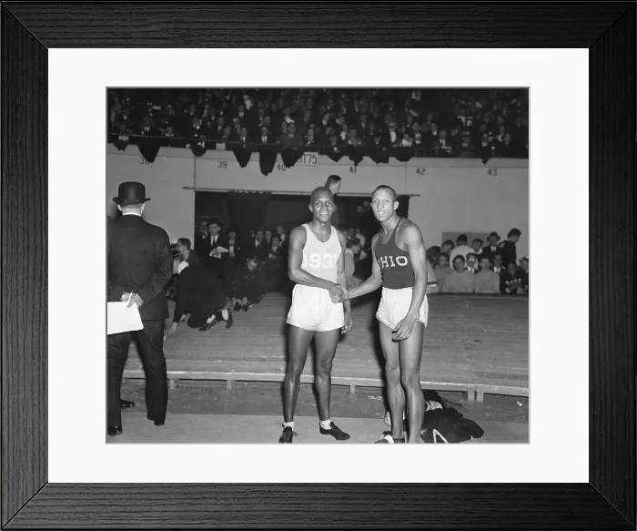 Framed Print : Benjamin Johnson and Jesse Owens Framed Print : Benjamin Johnson and Jesse Owens