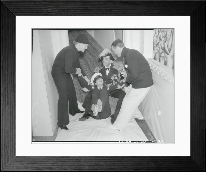 Framed Print : Hollywood Stars Attending Nautical Theme Party Framed Print : Hollywood Stars Attending Nautical Theme Party
