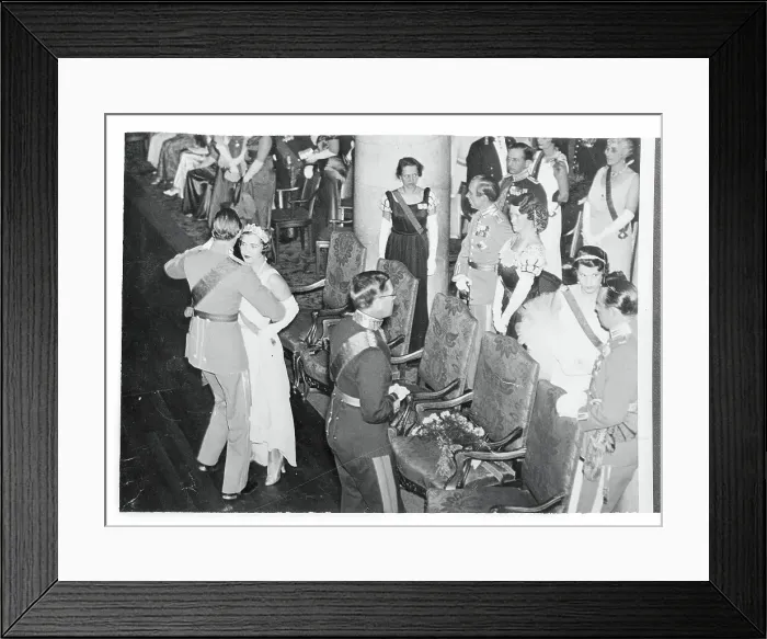 Framed Print : Princess Ingrid and Prince Carl Dancing Framed Print : Princess Ingrid and Prince Carl Dancing