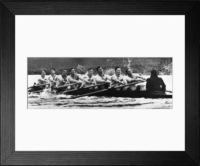 Framed Print : Young Crew Men Rowing Framed Print : Young Crew Men Rowing