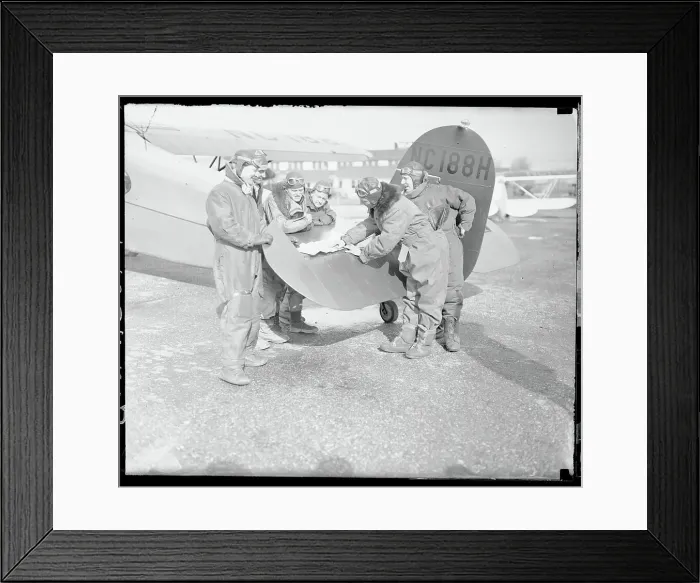 Framed Print : Aviators Discussing Protest Plan Framed Print : Aviators Discussing Protest Plan