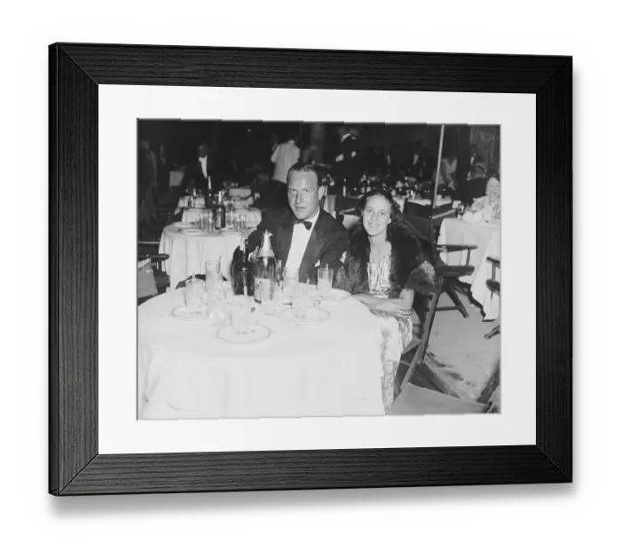 Framed Print : Pierre L. Barbey and Virginia Hall in Florida Framed Print : Pierre L. Barbey and Virginia Hall in Florida