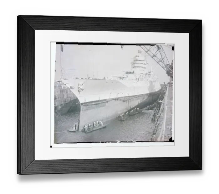 Framed Print : Large Ship Being Worked on by Crew Framed Print : Large Ship Being Worked on by Crew