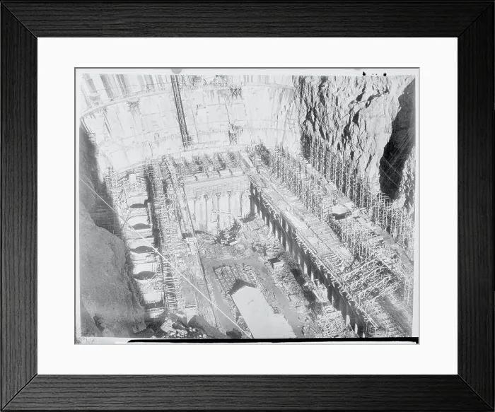 Framed Print : View of Plant for Dam Under Construction Framed Print : View of Plant for Dam Under Construction