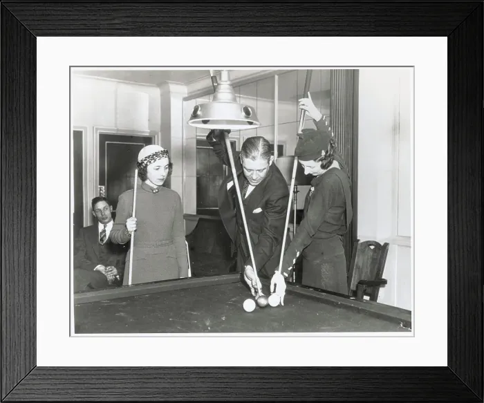 Framed Print : Young Women Taking Pool Lessons from Welker Cochran Framed Print : Young Women Taking Pool Lessons from Welker Cochran